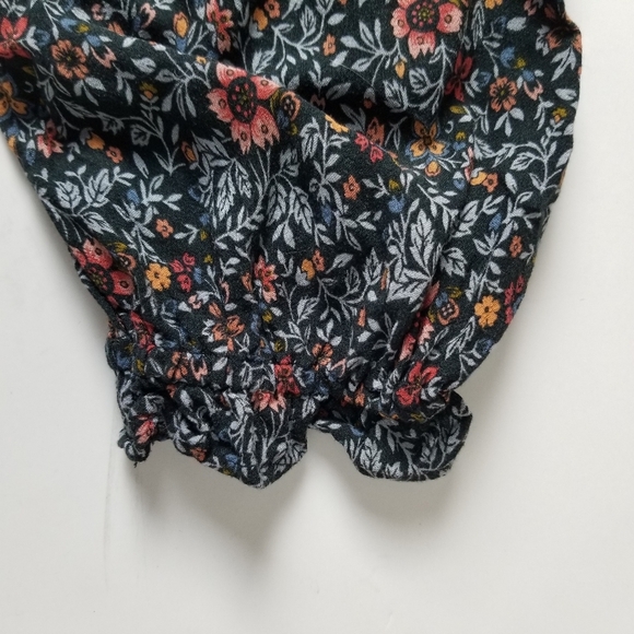 American Eagle Womens‎ Flowy Black Ruffle Sleeve Tassel Peasant Blouse Top Small - Picture 9 of 13